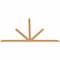 Ekena Millwork Saratoga Timber Gable Bracket, Western Red Cedar, 96"W x 56"H x 1 1/2"D x 3 1/2"F, 14/12 Pitch GBW096X56X0204SAR00SWR - alternate 5
